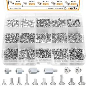 mankkk 500PCS M.2 SSD 나사 키트 장착 노트북 PC 수리 및 DIY용 마더보드 스탠드오프 M2.5 M3 NVMe