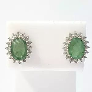 [셀러허브 패션][블루케이] AA급 그린에메랄드 원석 귀걸이211212-01n (46776428)
