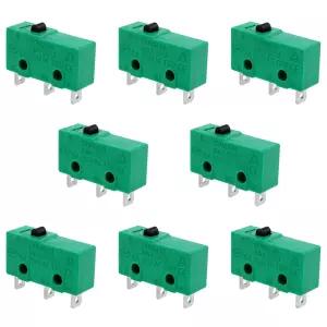 기계 수치 제어(녹색)-8PCS를 위한 핸들 없는 요시망고 KW4-3Z 시리즈 마이크로 스위치 이동 제한 SPDT NO