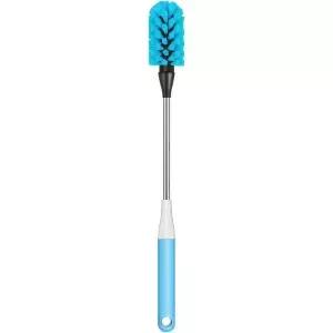 물병 브러시 15인치 병 긴 손잡이 클리너 컵 청소용 주방 와인 잔 커피 머그잔 텀블러 디캔터 블루