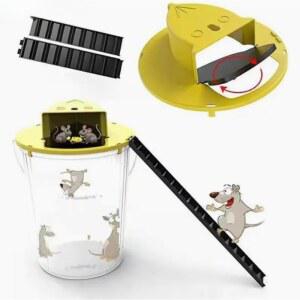 바닥트랩 가정용 전자동 연속 쥐덫 슈퍼 실내 신형 플립 커버 트랩 물통은 직접 준비해야