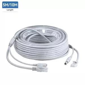 Hamrolte 전원 어댑터 연장 케이블 5M/10M 5.5x2.1mm 남성 여성 코드 CCTV 네트워크 IP 카메라 용 와이어