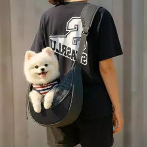 [신상오픈런]여름용 강아지 메쉬 슬링백 크로스백 이동 가방 (38283432)