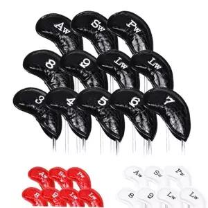 크로커 아이언 커버 세트 골프 헤드커버 골프채보호 가죽헤드커버