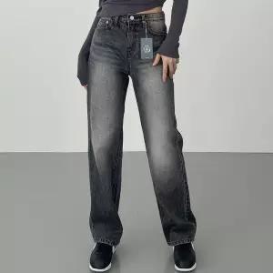 [신상오픈런]일자 흑청바지 스트레이트진 논스판 빈티지워싱 (30100519)