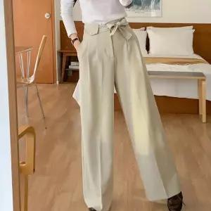 [신상오픈런]리본팬츠 와이드핏 통넓은 봄바지 플레어슬랙스 (30092731)