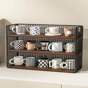 주방정리 컵보관대 머그컵 수납장 3단 2단 4단 진열