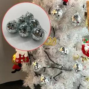 [하프클럽/셀러허브]미러볼 크리스마스 오너먼트 트리장식 6cm 6P 크리스마