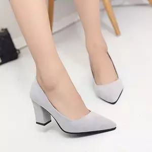 여성 뾰족앞코 스웨이드 하이힐 스틸레토 펌프스힐 3색 여성로퍼 블로퍼