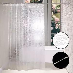 무타공 샤워커튼 욕실 방수 화장실 PEVA 고급 호텔식 디자인 커튼