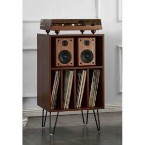 LP보관함 정리 랙 원목 턴테이블 오디오장 레코드보관