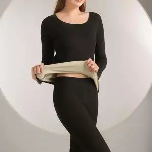 [다잇템] 여자 양면기모 투피스 내복 U넥 슬림핏 세트