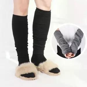 국내산 발짱발 무지면토시2매 팔토시 워머 01.검정2매