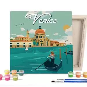 [아트박스]/아이러브페인팅 그림그리기 세트 랜드마크 베니스 워터시티 25x25