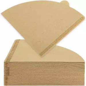 200 카운트 커피 필터 사이즈 02 콘 내추럴 퍼 오버 표백되지 않은 일회용 종이 2-4 컵 및 드립 메이커와