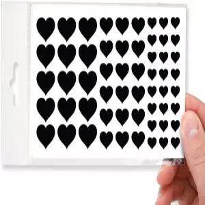 차단된 스태커블 웹캠/카메라 비닐 커버 57개의 로우택 리스틱 웹캠 스티커 3사이즈 블랙 57팩 하트