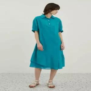 셔츠형 셔링 원피스VVCOA4M4471 P003583013)