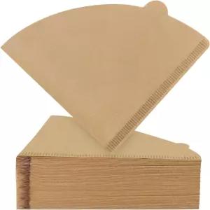 크리누즈 콘 커피 필터 2 200 카운트 표백되지 않은 사이즈 02 일회용 천연 종이 2-4 컵 붓기 및 드립