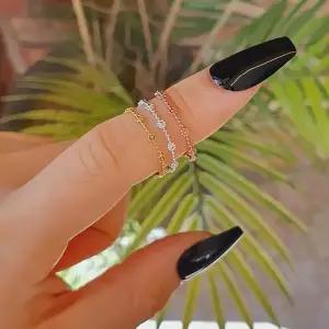 [다잇템]여자 꽃무늬 코디 로즈골드 실반지 실버 반지 (11593522A)