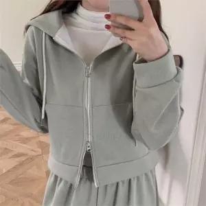 [다잇템]여자 추리닝 FW 후디 집업 트랙수트 세트 (9204805A)