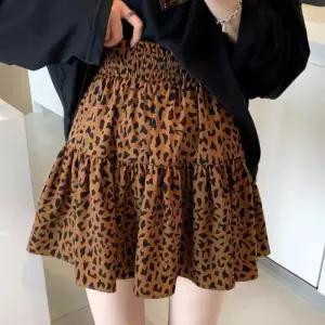 [다잇템]여자 호피 레오파드 쁘띠 후레아 티어드 스커트 (10412283A)
