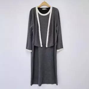 아이우먼 라이니배색가디건원피스 NBS869M412 빅사이즈 (28523346A)