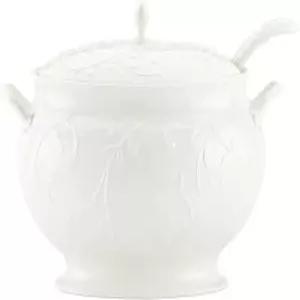 레녹스 오팔 이노센스 조각 덮은 수프 튜린 국자 10-1/4인치 흰색 152온스