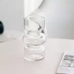 [셀러에이드]유리 투명 인테리어용 오브제 꽃병 도자기 소형 예쁜 거실장용