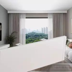 트랙 윈도우 코니스 보드 박스 밸런스가 없는 RAUMPA 커튼 펠멧 패널 블라인드 룩 프레임 알루미늄 합금