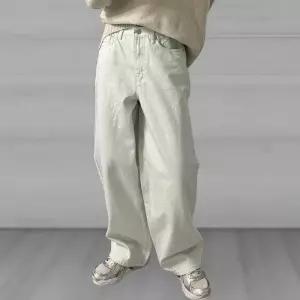 [신상오픈런]여자 세미배기 와이드핏 코튼 데일리룩 가을옷 바지 (41442685)