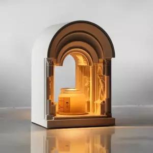 신전 캔들워머 석고 유니크 향초램프 조명 수면등 선물 기본