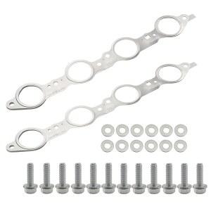 로 2 PCS MLS 배기 헤더 매니폴드 개스킷, CS 엔진용 쉐보레 카마로 실버라도 GMC 폰티악 4.8L 5.3L 5.7L - 12617944 12600530 교체