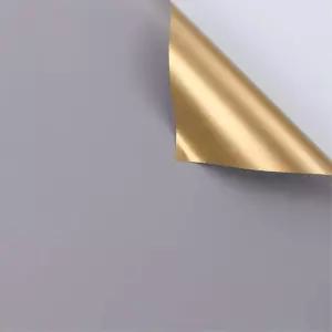 BBJ 랩 양면 황금 꽃 포장지 방수 선물 포장 플로리스트 꽃다발 20장 23.6X23.6인치(그레이)