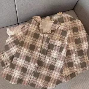 픽호샵 실크 춘추 캐주얼 커플 양 복성 세트 긴팔 카디건 잠옷세트 캐릭터 잠옷 꾹3