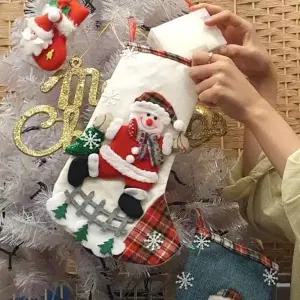 [하프클럽/셀러허브]크리스마스양말 크리스마스 홈파티 산타 양말주머니