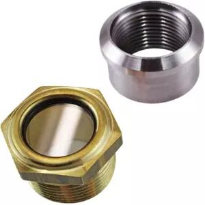 오토바이 황동 사이트 유리 스타일 외장 연료 게이지 - 3/4인치 NPT 스틸 붕 DIY 빌더 키트 초퍼 밥버 카페