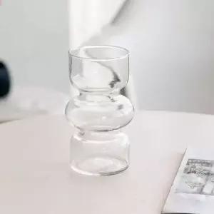 [콩심팥심]유리 투명 인테리어용 오브제 꽃병 도자기 소형 예쁜 거실장용