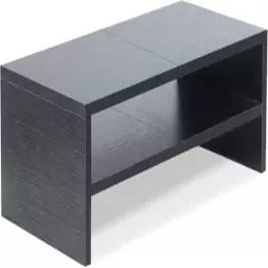 TEAMIX 2단 나무 데스크탑 모니터 스탠드 라이저 20인치 프린터 더블 스토리지 소형 TV 노트북 키보드 홀더