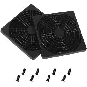 젤론 120 x 120mm PC 섀시 팬 더스트 커버 PCS 125mm 컴퓨터 방진 프로텍터 필터 그릴 (블랙-12cm)