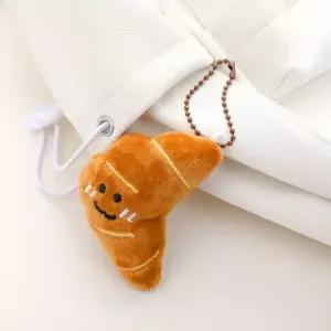 귀여운 크로아상 빵 음식 키링 백꾸 백참 가방 장식 열쇠고리 고리