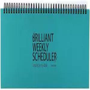 PAPERIAN 브릴리언트 2021 블루 와이어바운드 언데이트 주간 플래너 패드 스케줄러(12 x 4.4 인치)