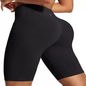 여성용 IUGA 바이커 반바지 - 이너 포켓 요가 스판덱스 체육관 러닝 포함 8인치 운동