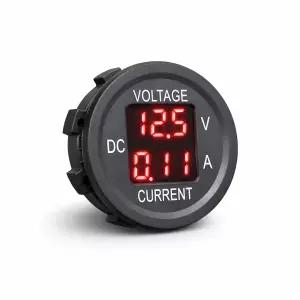 MGI 스피드웨어 2-in-1 디지털 전압계 암미터 12V DC LED 디스플레이 - 자동차 트럭 보트 RV 해양용 전압
