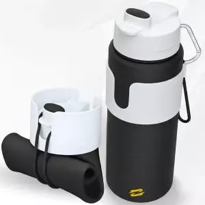 루마벨트 접이식 물병 - 여행 하이킹 캠핑 스포츠 및 일상적인 사용을 위한 BPA 프리 실리콘 누수 방지