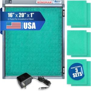 윙맨1 16x20x1 편광 미디어 전자 공기 필터 - 높은 흐름 주택 소유자 설치 1년간 교체 패드 공급 현재