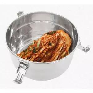 스텐 김치통 원형 밀폐용기 냉장고 김치통 중 20cm 반찬 찬기