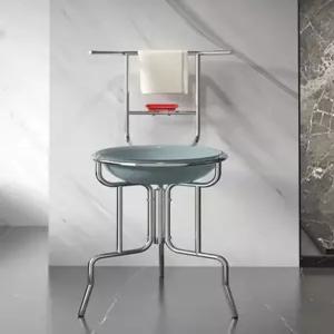 욕실 스탠드 세면대 세숫대야 거치대 세수대야 스테인레스 철제 선반