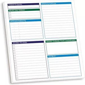 블룸 데일리 플래너 포켓 패드 - 작업을 위한 할 일 메모장 목표 작업 메모를 날짜가 지정되지 않은 찢어진