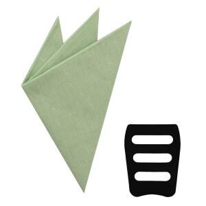 럭키베스트르 남성용 포켓 스퀘어, 9인치 코튼 리넨 세이지 손수건 스퀘어 홀더가 있는 정장 비즈니스용 홀더