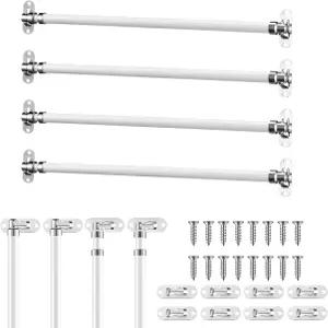 비버 4개 도어 커튼봉 세트 회전 새시 창문 및 사이드라이트용 프렌치 세트(7-12인치)